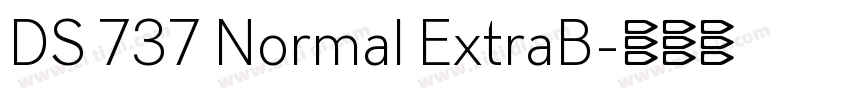 DS 737 Normal ExtraB字体转换